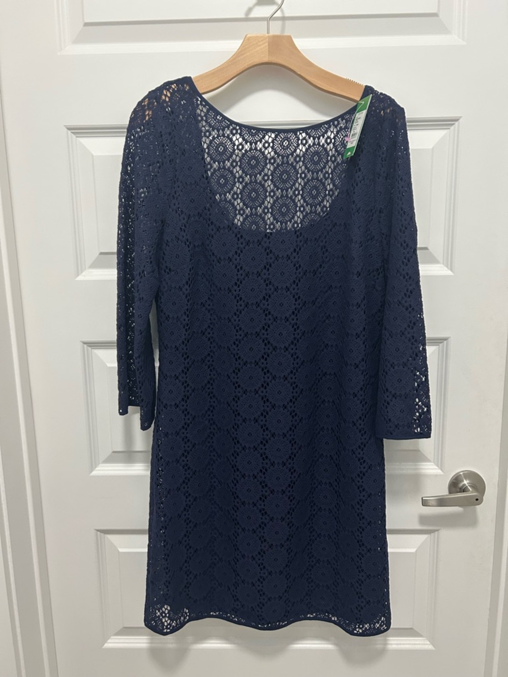 Lilly Pulitzer Navy Crochet Sheath Dress - Picture 2 of 11